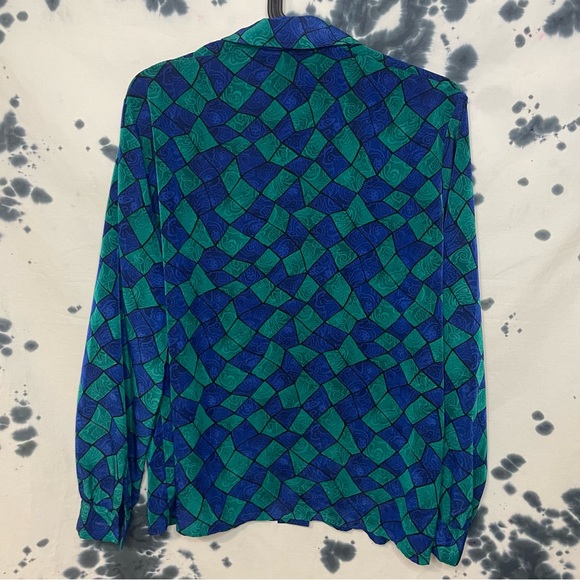 Vintage Miss Sophisticates By Pendleton Checker Pattern Blouse - Picture 3 of 5